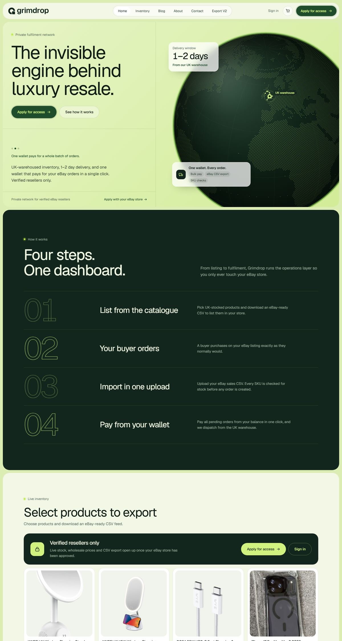 Grimdrop website