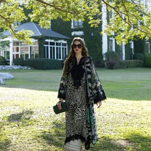 Black & White Animal Print Lawn Suit