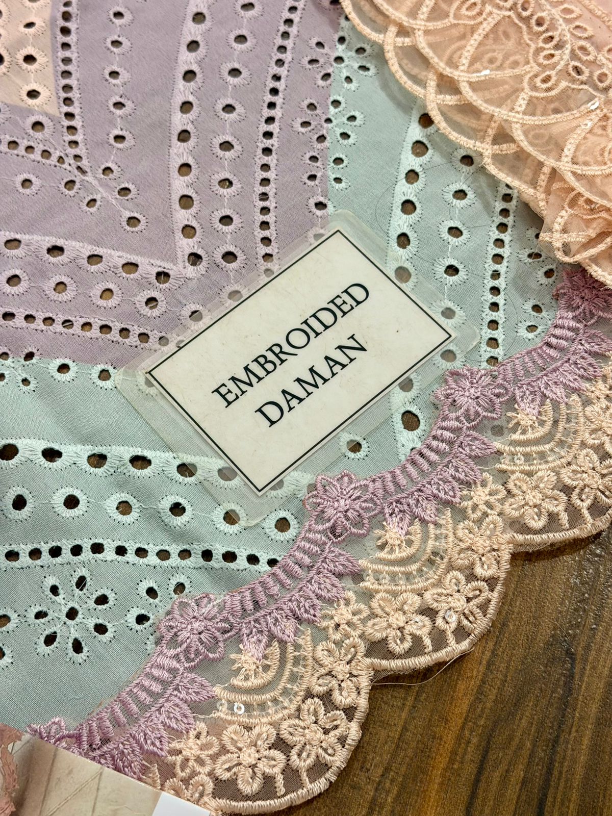 Pastel Chevron Chikankari Lawn Suit - Image 12